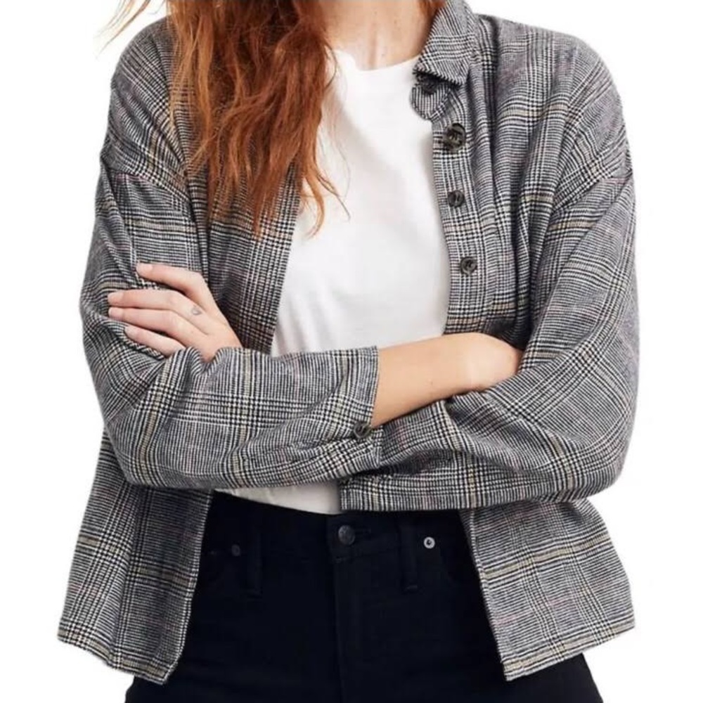 Madewell Bromley Plaid Boxy Flannel